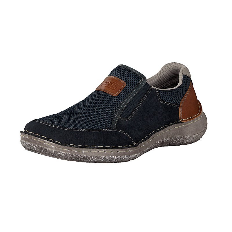 Slip On Rieker 03053-14 Para Homem - Azuis